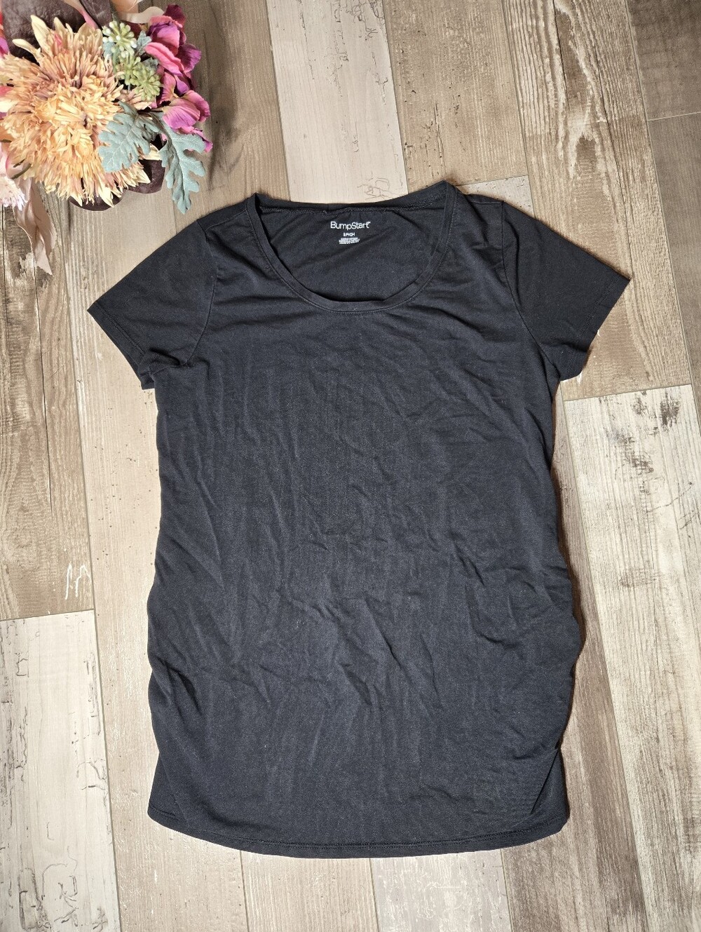BumpStart Black Maternity Short Sleeve Tee Women’s Small